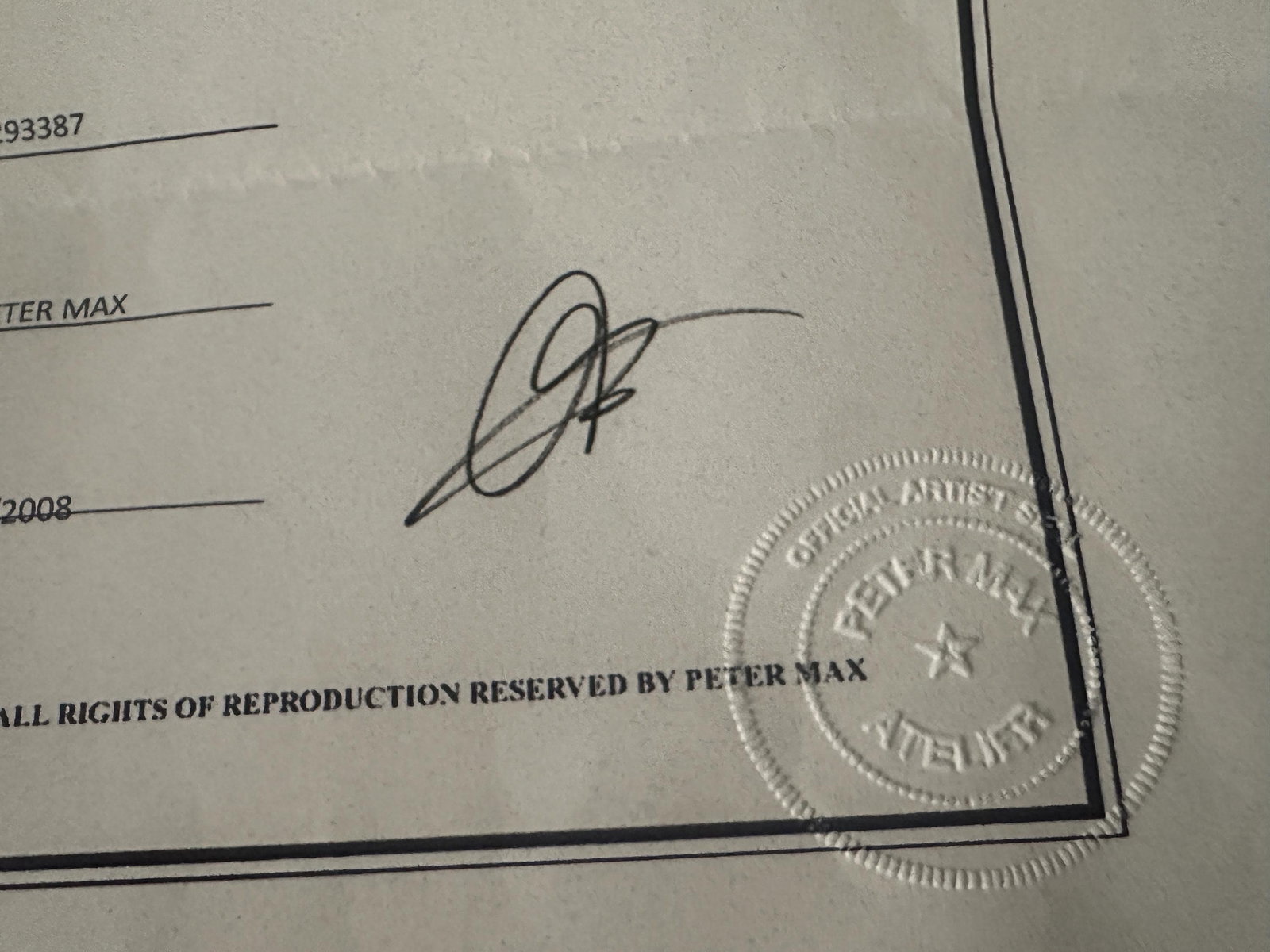 Peter Max Acrylic Painting HAND Painted & Signed Statue of Liberty One of a kind Artwork Framed With - 9