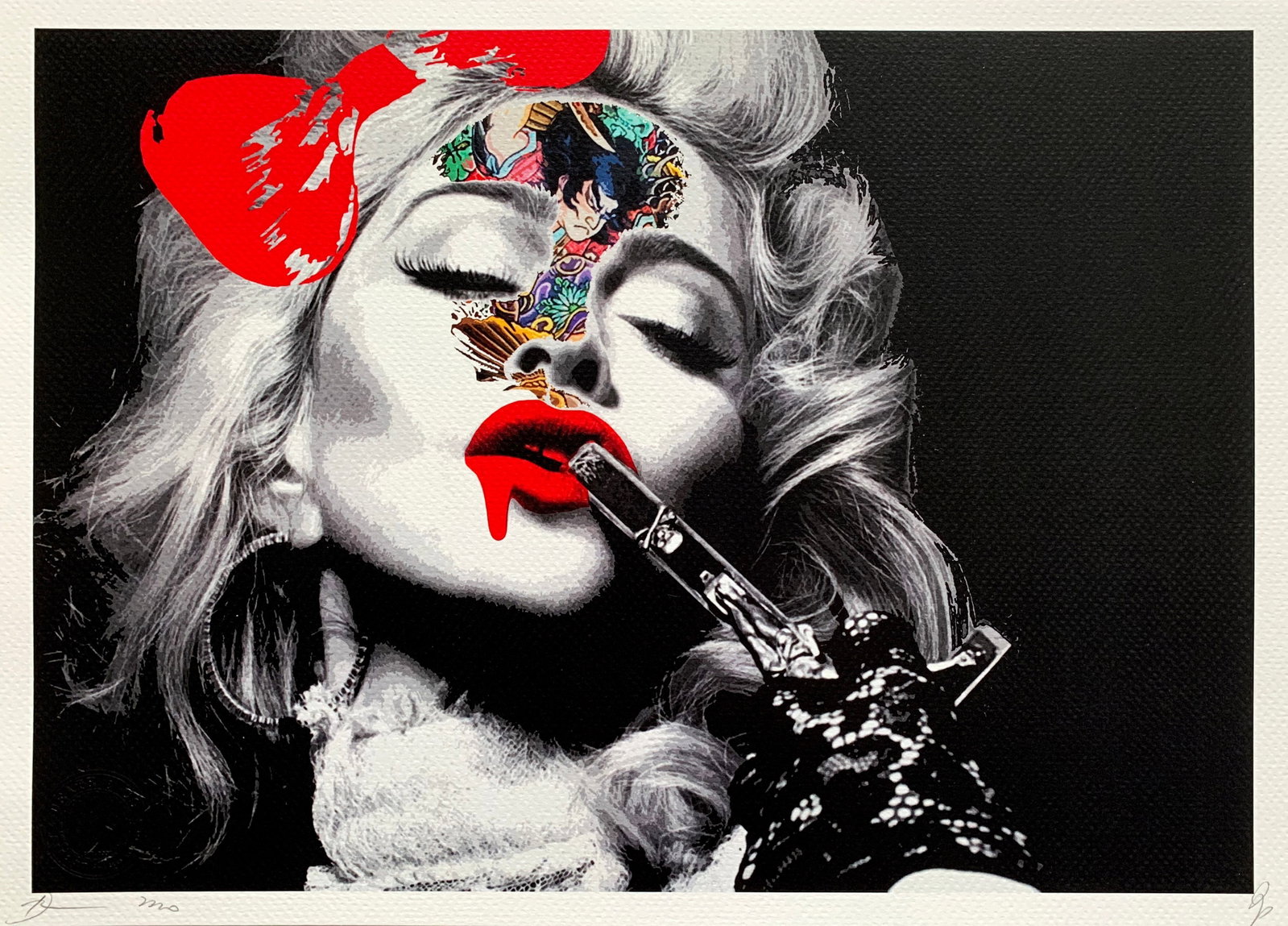 Death NYC Madonna: Title: Death NYC Madonna Date/Period:21st Century Materials: Giclee on Fine art 300 gsm paper Size:17 3/4 x 12 1/2 inches Description:Artist: Death NYC, limited edition giclee on paper, out of