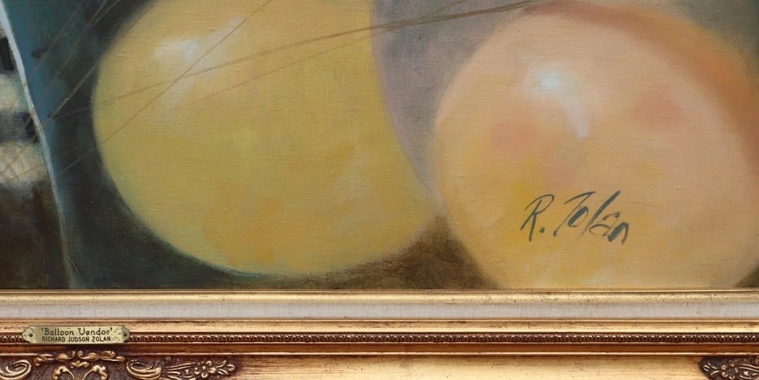 RICHARD JUDSON ZOLAN Original oil painting Balloon Vendor - 3
