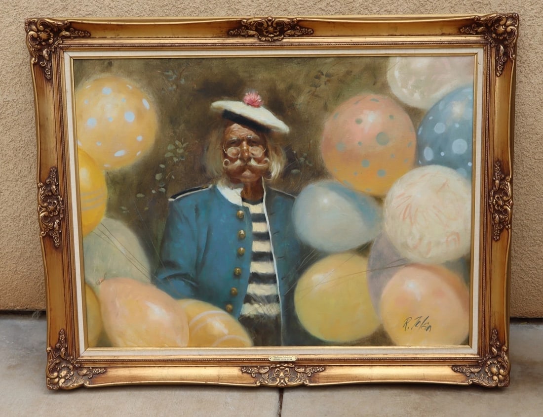 RICHARD JUDSON ZOLAN Original oil painting Balloon Vendor - 5