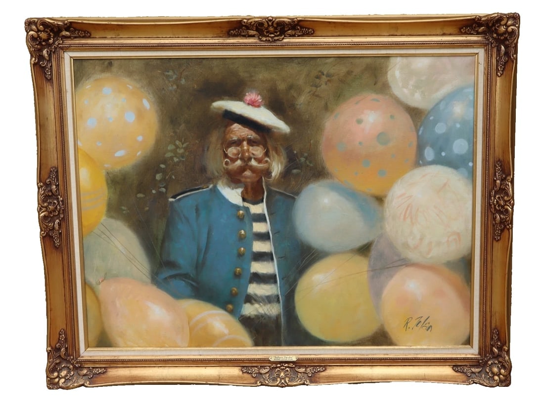 RICHARD JUDSON ZOLAN Original oil painting Balloon Vendor - 6