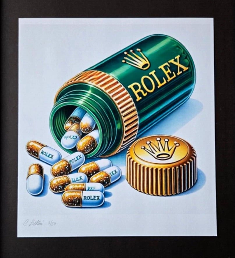 Chiara Bellini + "ROLEX Comfort Pills" Original Hand Signed Print Ltd Ed | COA - 3
