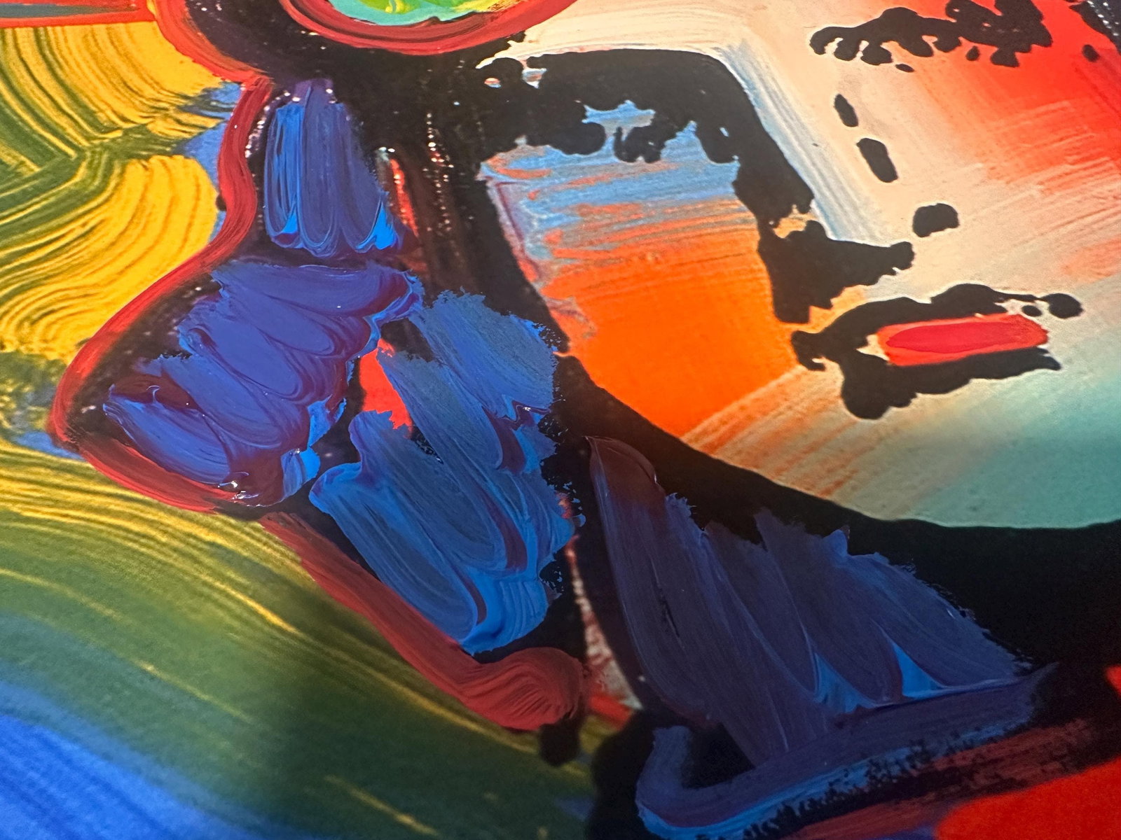 Peter Max Acrylic Painting HAND Painted & Signed Liberty Head One of a kind Artwork With COA - 2