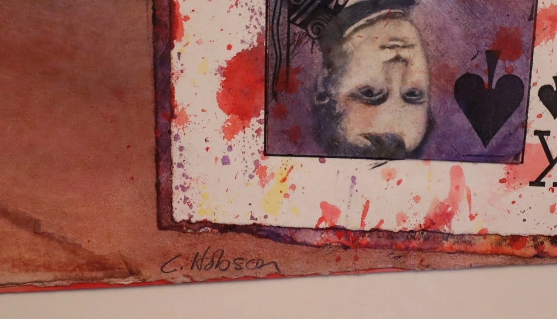 CHARLES HOBSON Original Mixed Media w/ Collage & Pastel on Paper Napoleon Series - 5
