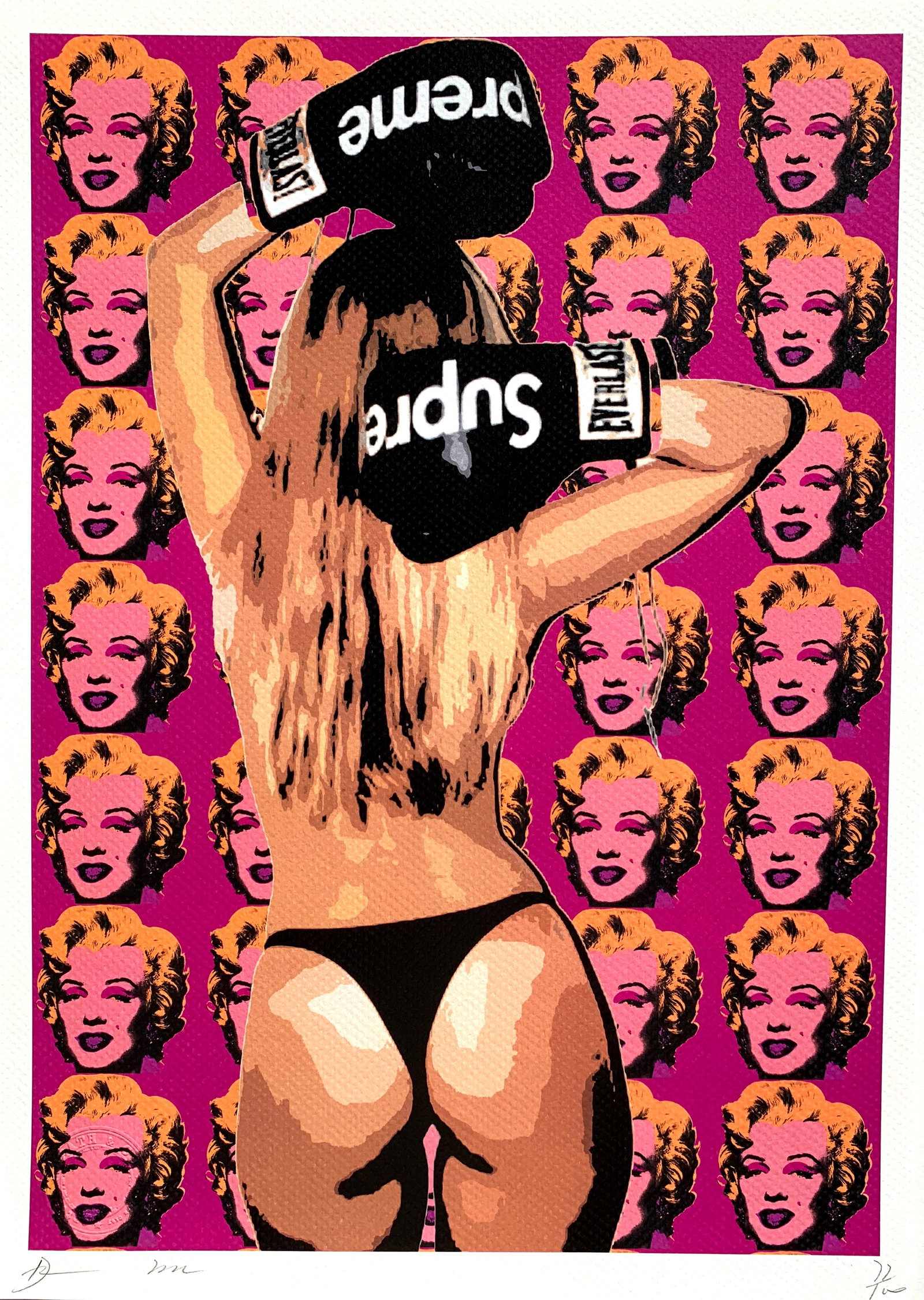 Death NYC Everlast Marilyn: Title: Death NYC Everlast Marilyn Date/Period:21st Century Materials: Giclee on Fine art 300 gsm paper Size:17 3/4 x 12 1/2 inches Description:Artist: Death NYC, limited edition giclee on paper, out