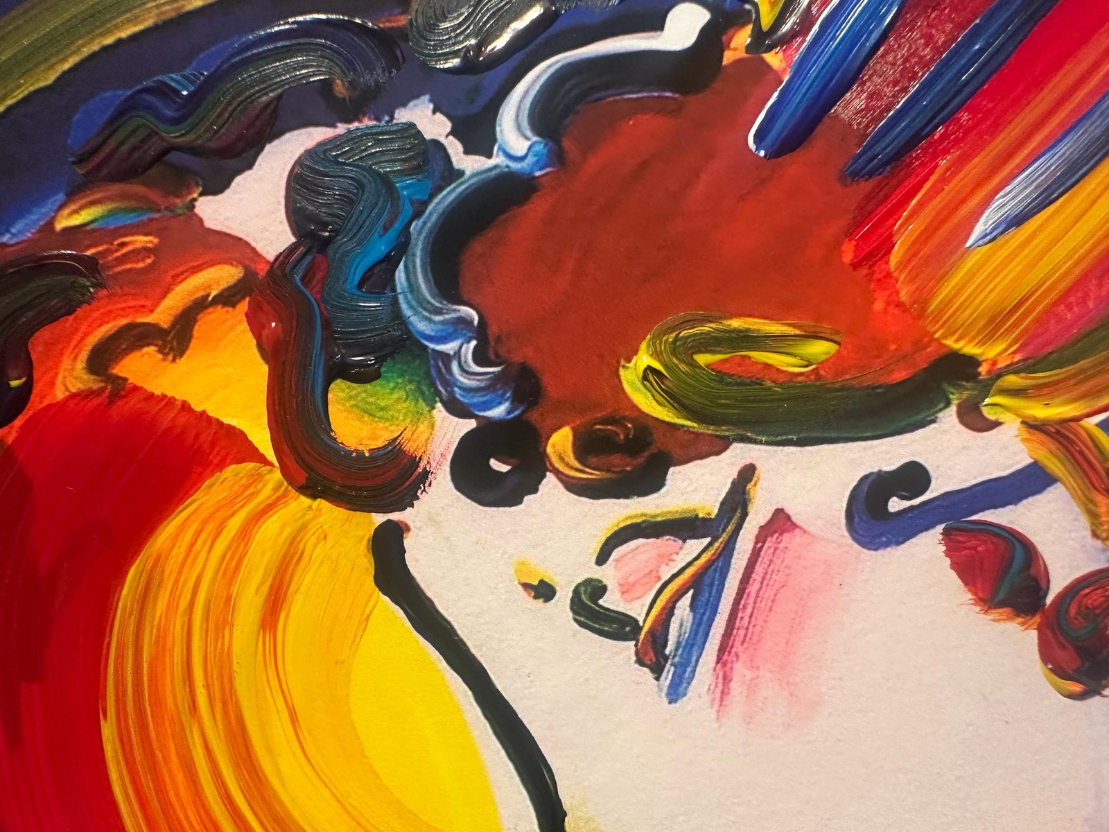 Peter Max Acrylic Painting HAND Painted & Signed I Love The World live aid One of a kind Artwork - 5
