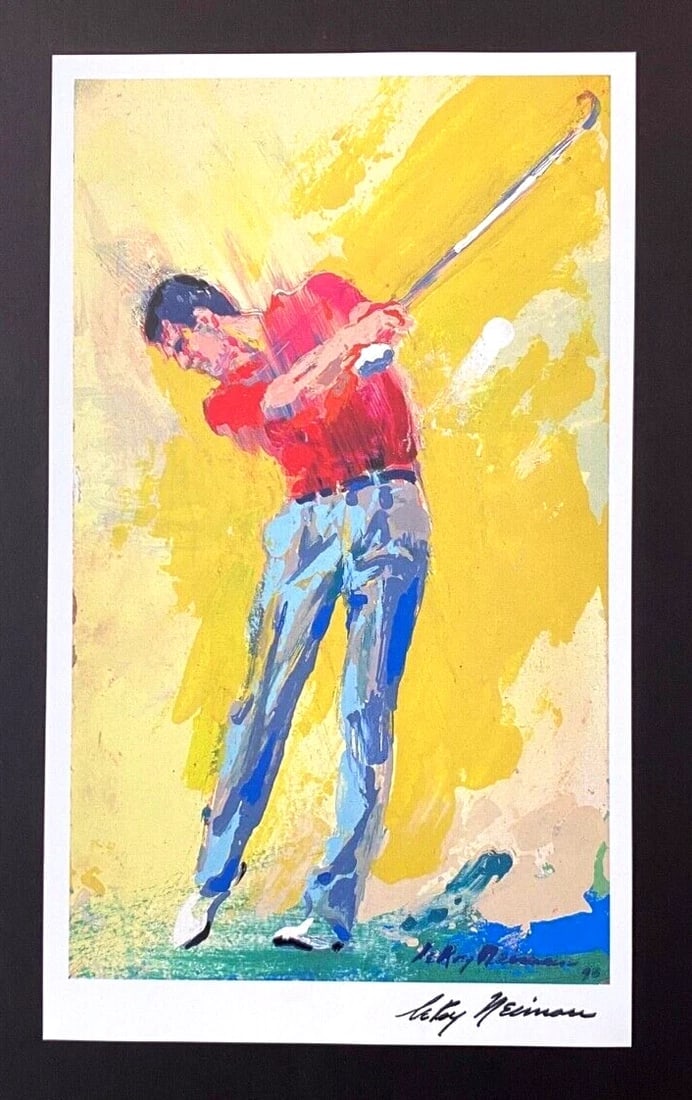 LEROY NEIMAN + JOSE MARIA OLAZABAL + CIRCA 1970'S + SIGNED PRINT FRAMED - 2
