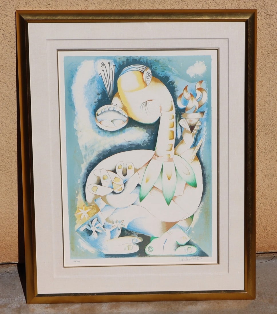 Alexandra Nechita Color Lithograph My Torch Shall Guide Me 1996 536/2500: Title:Alexandra Nechita Color Lithograph My Torch Shall Guide Me 1996 536/2500 Description:ALEXANDRA NECHITA (b. 1985). My Torch Shall Guide Me, Color Lithograph, image sight size approximately