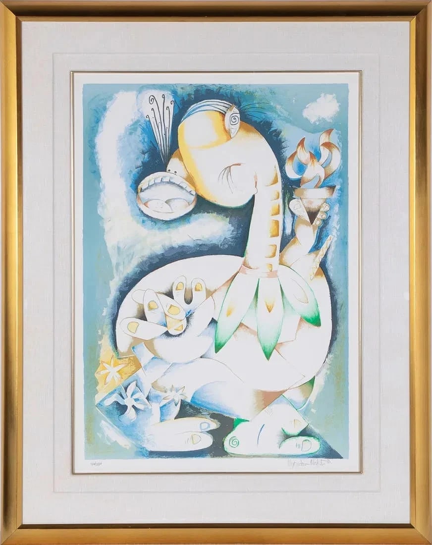 Alexandra Nechita Color Lithograph My Torch Shall Guide Me 1996 536/2500 - 2