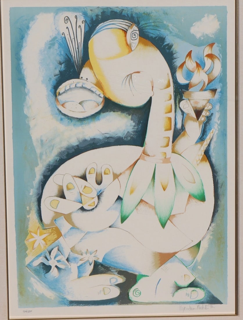 Alexandra Nechita Color Lithograph My Torch Shall Guide Me 1996 536/2500 - 3
