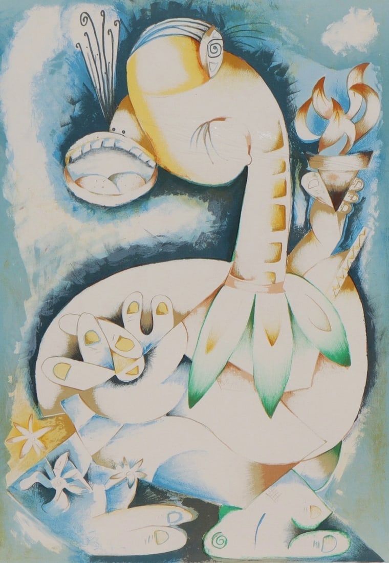 Alexandra Nechita Color Lithograph My Torch Shall Guide Me 1996 536/2500 - 4