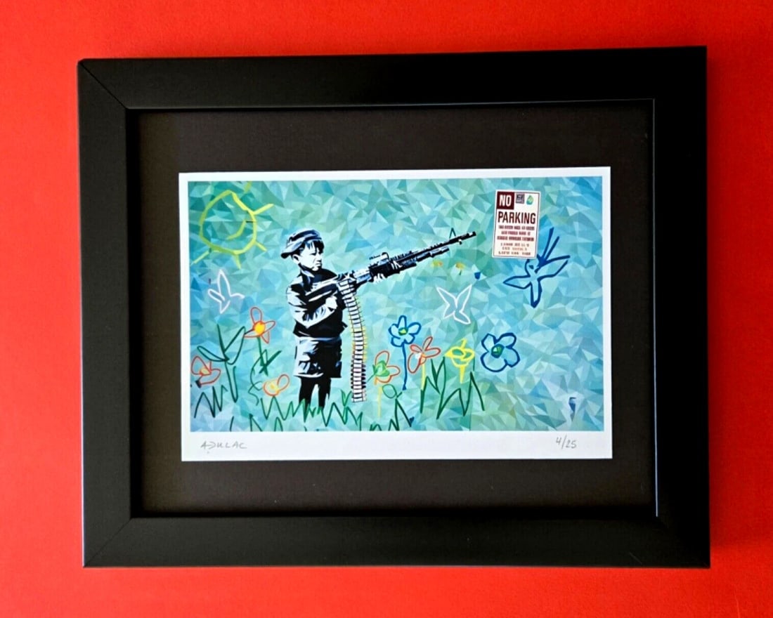 ALEXANDER DULAC | NO PARKING ON BANKSY Hand Signed Print Ed.of 25 COA: My art is a celebration of the grandeur and splendor of the Legends of our Time. Through my portraits, I seek to immortalize those who not only define but also inspire aspiration and luxury in our