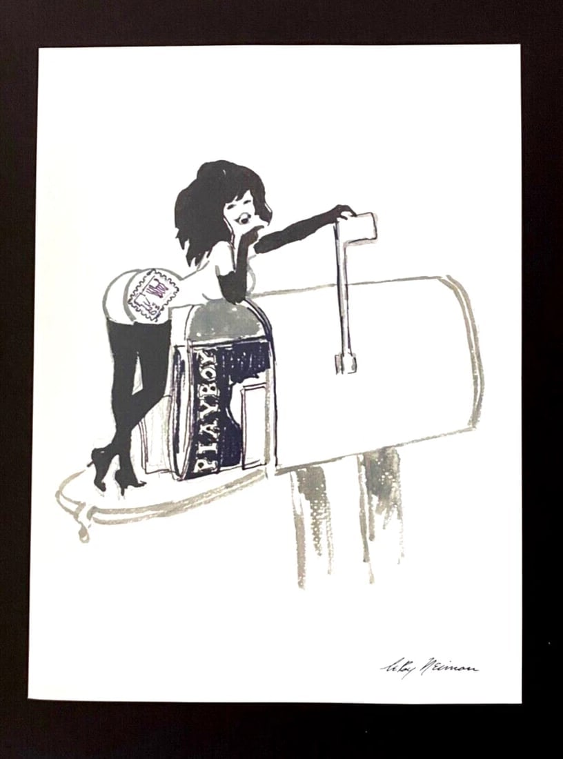 LeRoy Neiman " FEMLIN PLAYBOY " Signed Print FCollector Piece Framed - 2