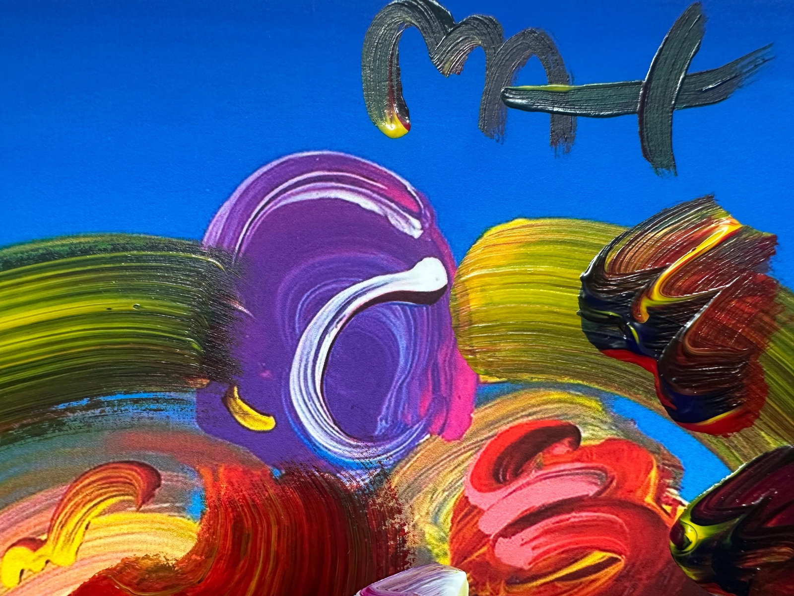 Peter Max Acrylic Painting HAND Painted & Signed Stormy Sail One of a kind Artwork With COA: Title:Peter Max Acrylic Painting HAND Painted & Signed Stormy Sail One of a kind Artwork With COA Artist/Publisher (if applicable):peter max Description:Peter Max mixed media original heavily hand
