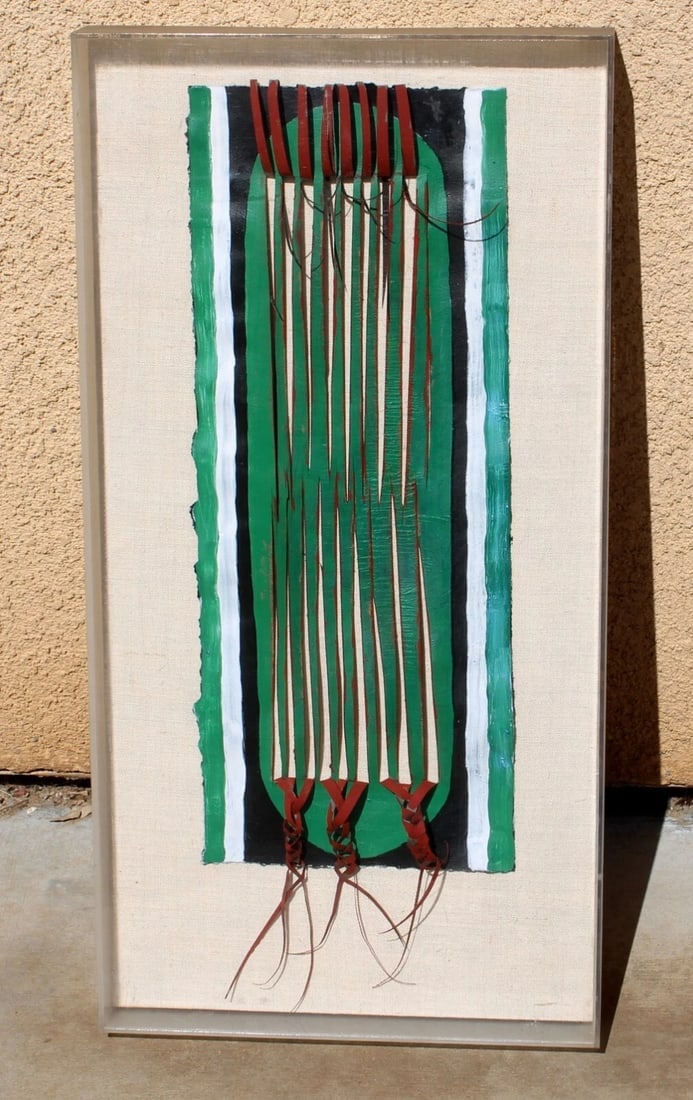 MARGARET HEHMAN-SMITH California Modernist Mixed Media Abstract Plexi box frame - 2