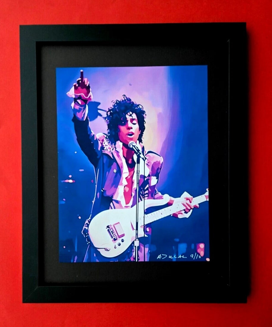 ALEXANDER DULAC | PRINCE PURPLE RAIN Hand Signed Authentic Print Ed of 10 COA: My art is a celebration of the grandeur and splendor of the Legends of our Time. Through my portraits, I seek to immortalize those who not only define but also inspire aspiration and luxury in our