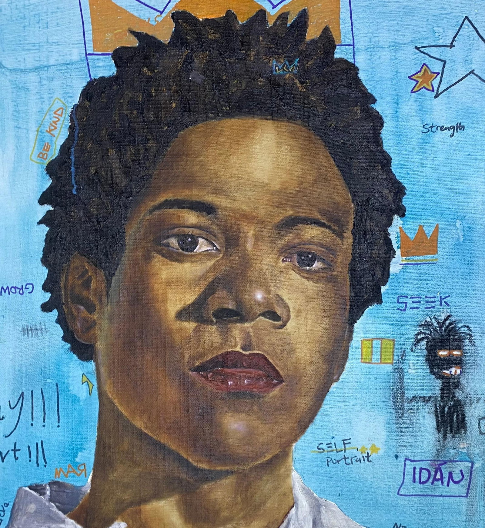 Emmanuel Ojebola, Portrait of Basquiat, 2023 - 12