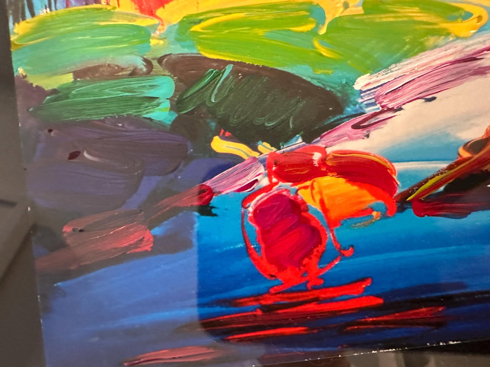 Peter Max Acrylic Painting HAND Painted & Signed Without Borders One of a kind Artwork Framed With - 3