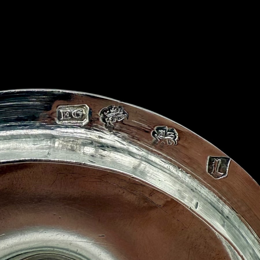 Mid 17th Century Antique Charles II Silver Porringer & Cover London 1668 Edward Gladwin - 9