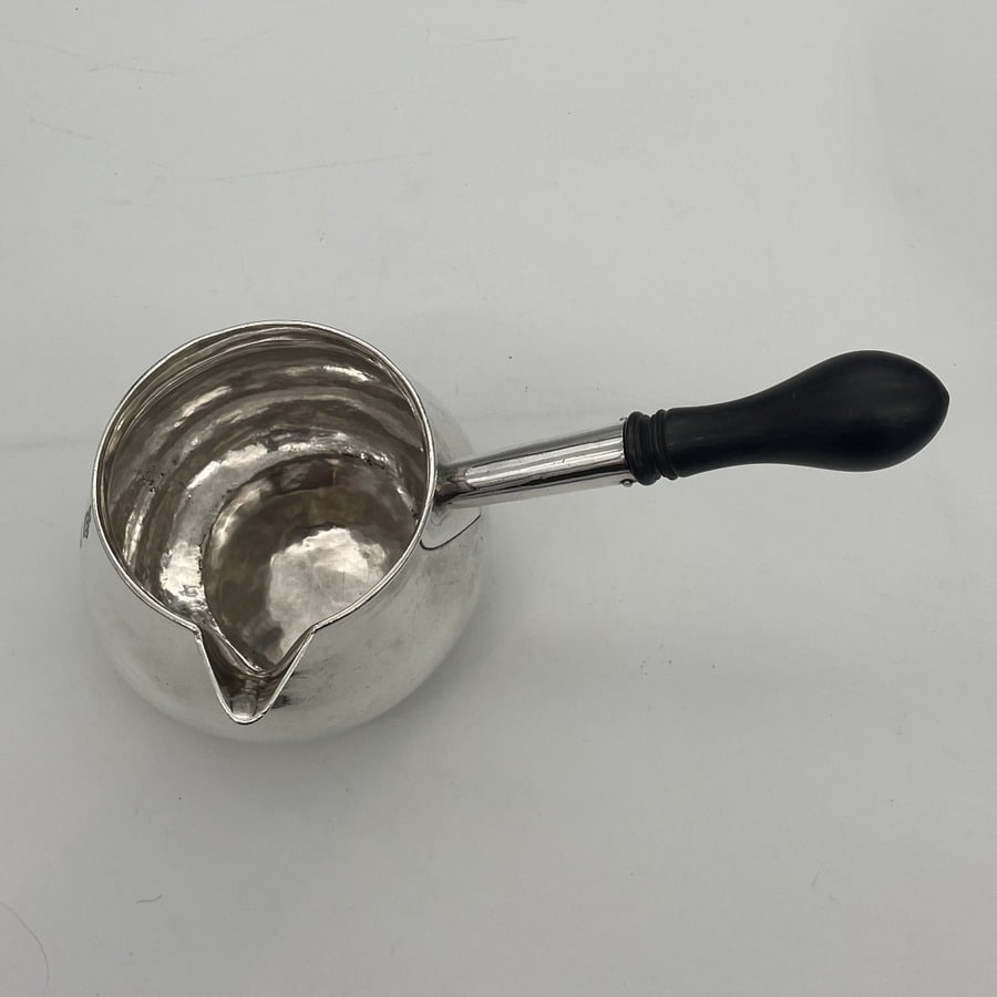 Early 18th Century Antique George II Sterling Silver Large Brandy Pan London 1729 James Gould - 5