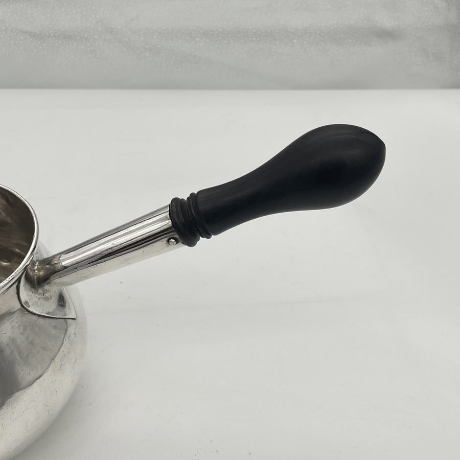 Early 18th Century Antique George II Sterling Silver Large Brandy Pan London 1729 James Gould - 8