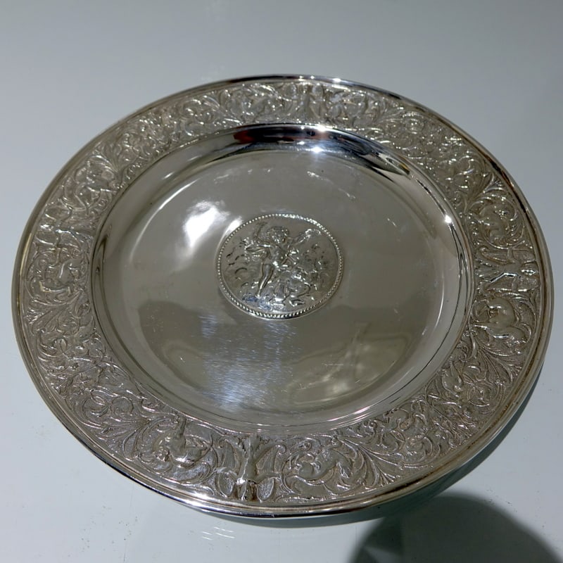19th Century Antique Victorian Silver-Plate Rose Bowl on Stand Circa 1890 Walker & Hall - 12