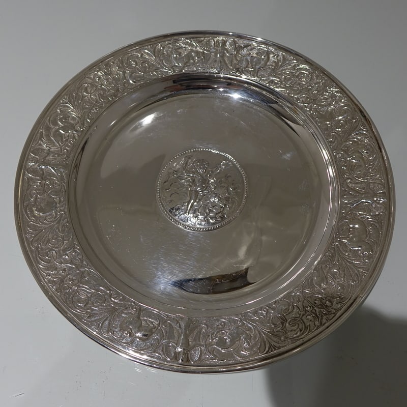 19th Century Antique Victorian Silver-Plate Rose Bowl on Stand Circa 1890 Walker & Hall - 13