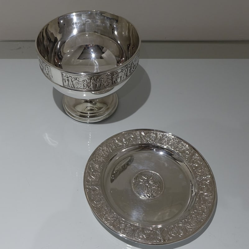 19th Century Antique Victorian Silver-Plate Rose Bowl on Stand Circa 1890 Walker & Hall - 3