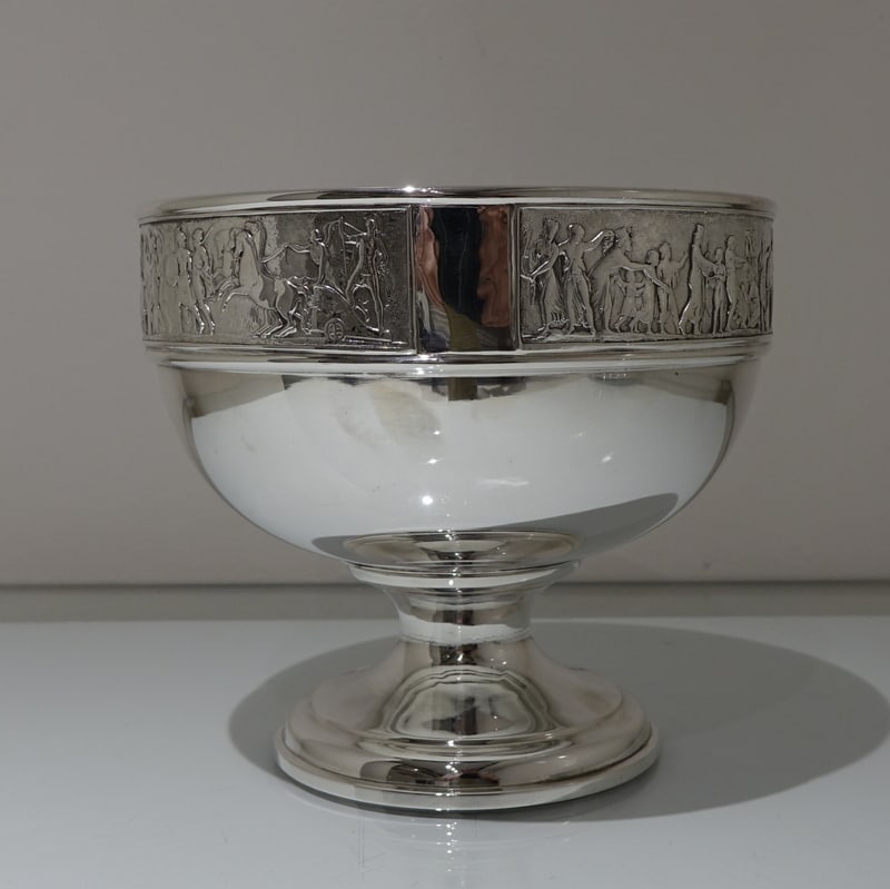 19th Century Antique Victorian Silver-Plate Rose Bowl on Stand Circa 1890 Walker & Hall - 6