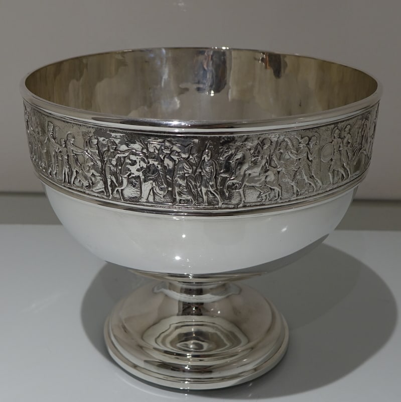 19th Century Antique Victorian Silver-Plate Rose Bowl on Stand Circa 1890 Walker & Hall - 7