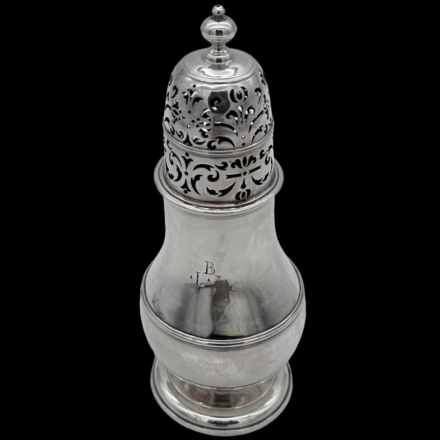 Early 18th Century Antique George I Britannia Silver Sugar Caster London 1714 Charles Adam: Title:Early 18th Century Antique George I Britannia Silver Sugar Caster London 1714 Charles Adam Description:Description Delightful silver sugar caster hallmarked first year of George I reign