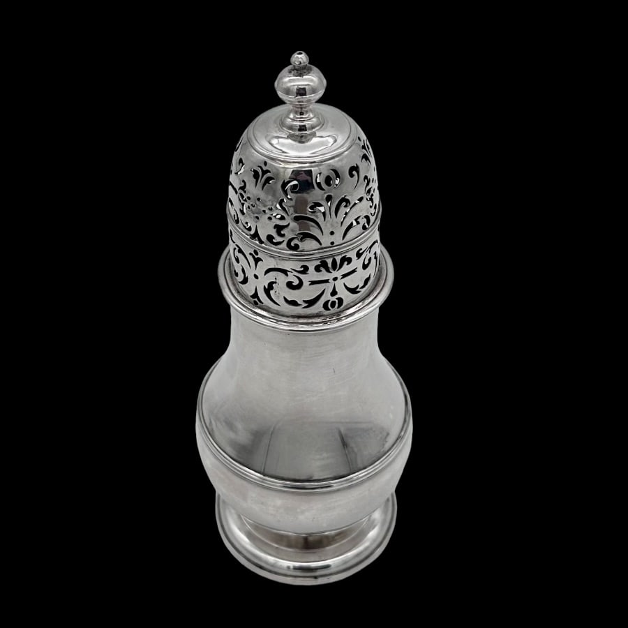 Early 18th Century Antique George I Britannia Silver Sugar Caster London 1714 Charles Adam - 4