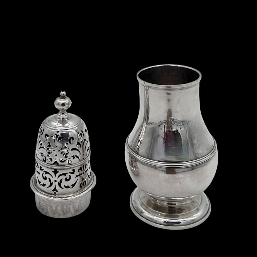 Early 18th Century Antique George I Britannia Silver Sugar Caster London 1714 Charles Adam - 5