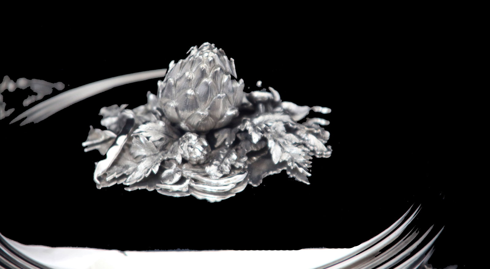 Puiforcat (Hermes) 2pc. Louis XVI Covered 950 Sterling Silver Vegetable Server / Tureen - Like New ! - 11