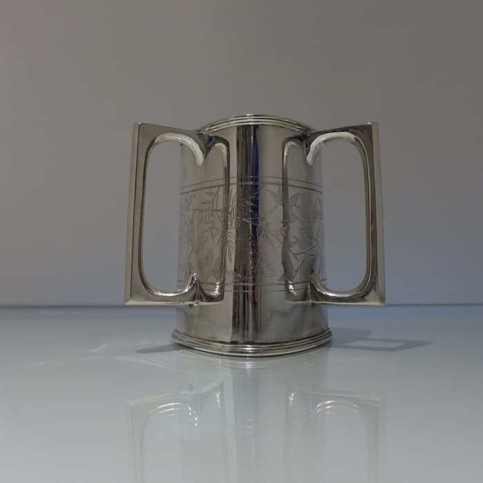 Early 20th Century Antique Edwardian Silver-Plate Large Cup Circa 1900 Henry Atkins - 2