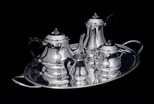 PUIFORCAT (HERMES) & TETARD - 5pc LOUIS XVI STERLING SILVER TEA SET MUSEUM QUALITY 1850-1899: Title: PUIFORCAT (HERMES) & TETARD - 5pc LOUIS XVI STERLING SILVER TEA SET MUSEUM QUALITY 1850-1899 Description:Direct from Paris, A Superb 5pc. 19th Century Louis XVI 950 Sterling Silver Tea Set by T