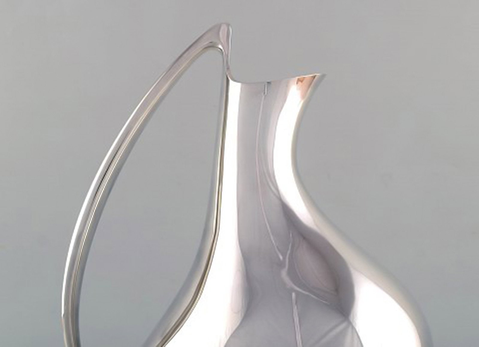 Henning Koppel for Georg Jensen. Modernist sterling silver jug. 'The Pregnant Duck'. Model number - 3