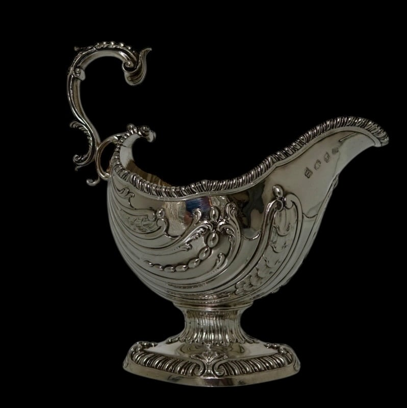 18th Century Antique George III Silver Pair Sauceboats London 1767 Daniel Smith & Robert Sharp - 3