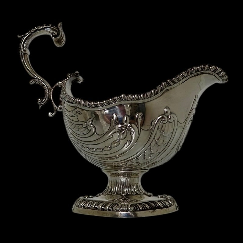 18th Century Antique George III Silver Pair Sauceboats London 1767 Daniel Smith & Robert Sharp - 4