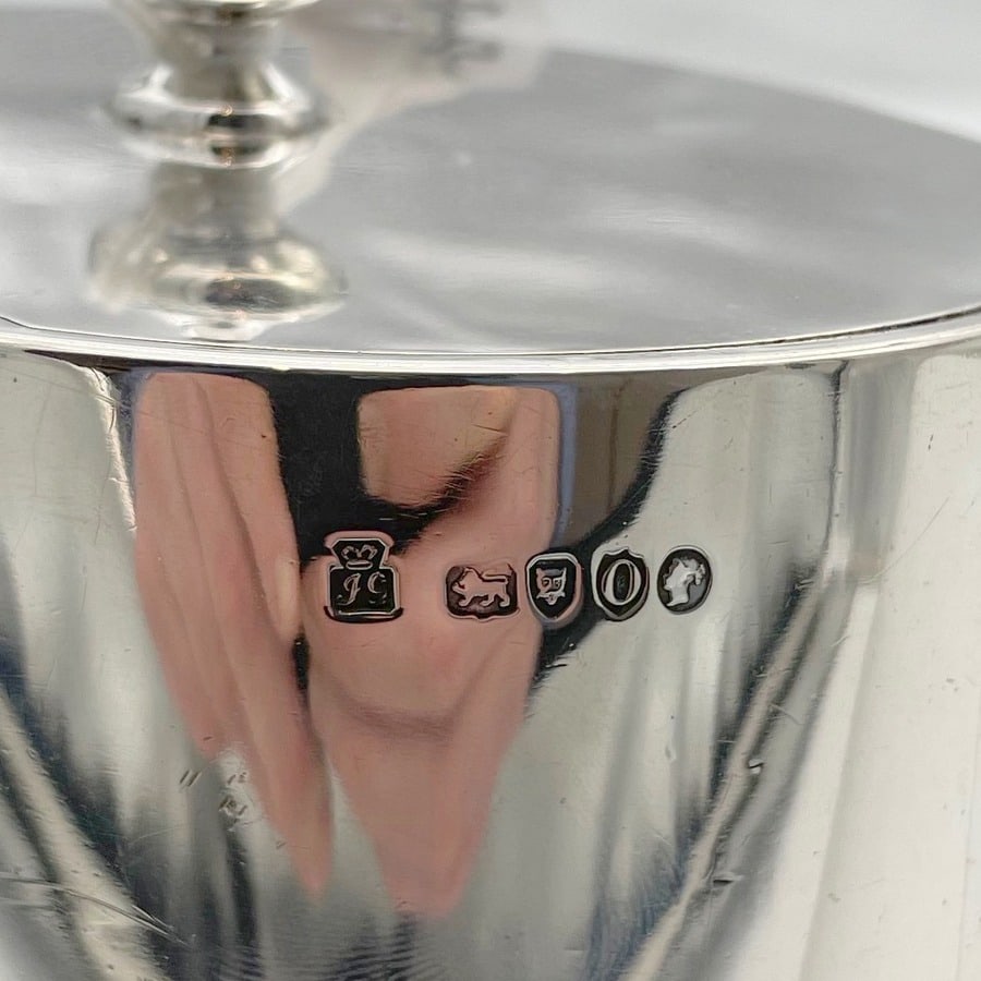 19th Century Antique Victorian Sterling Silver Tea Caddy London 1889 James Garrard - 10