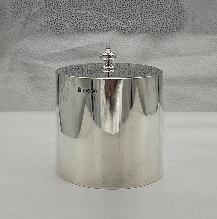19th Century Antique Victorian Sterling Silver Tea Caddy London 1889 James Garrard - 5