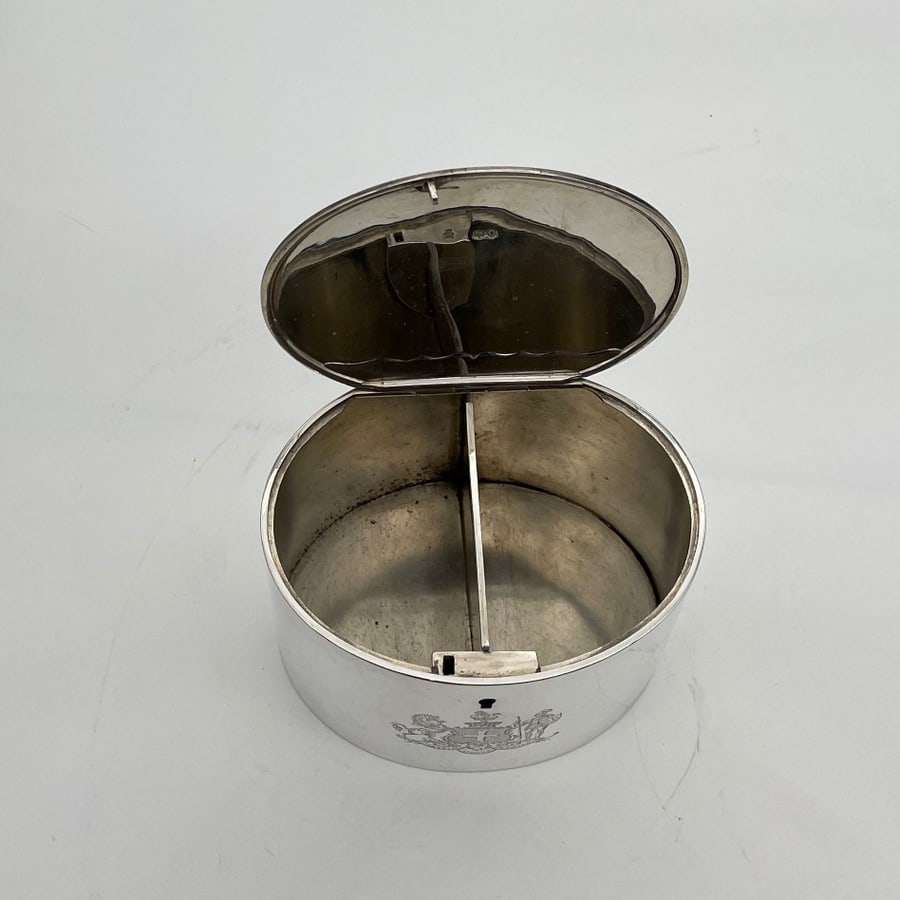 19th Century Antique Victorian Sterling Silver Tea Caddy London 1889 James Garrard - 8