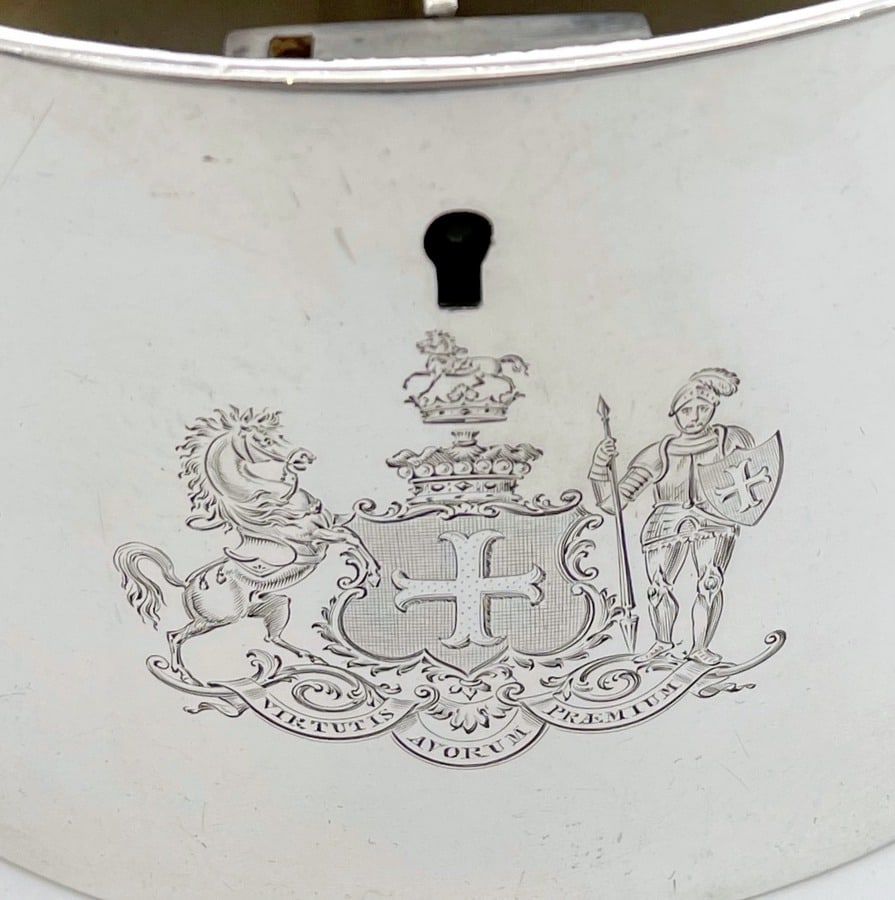 19th Century Antique Victorian Sterling Silver Tea Caddy London 1889 James Garrard - 9