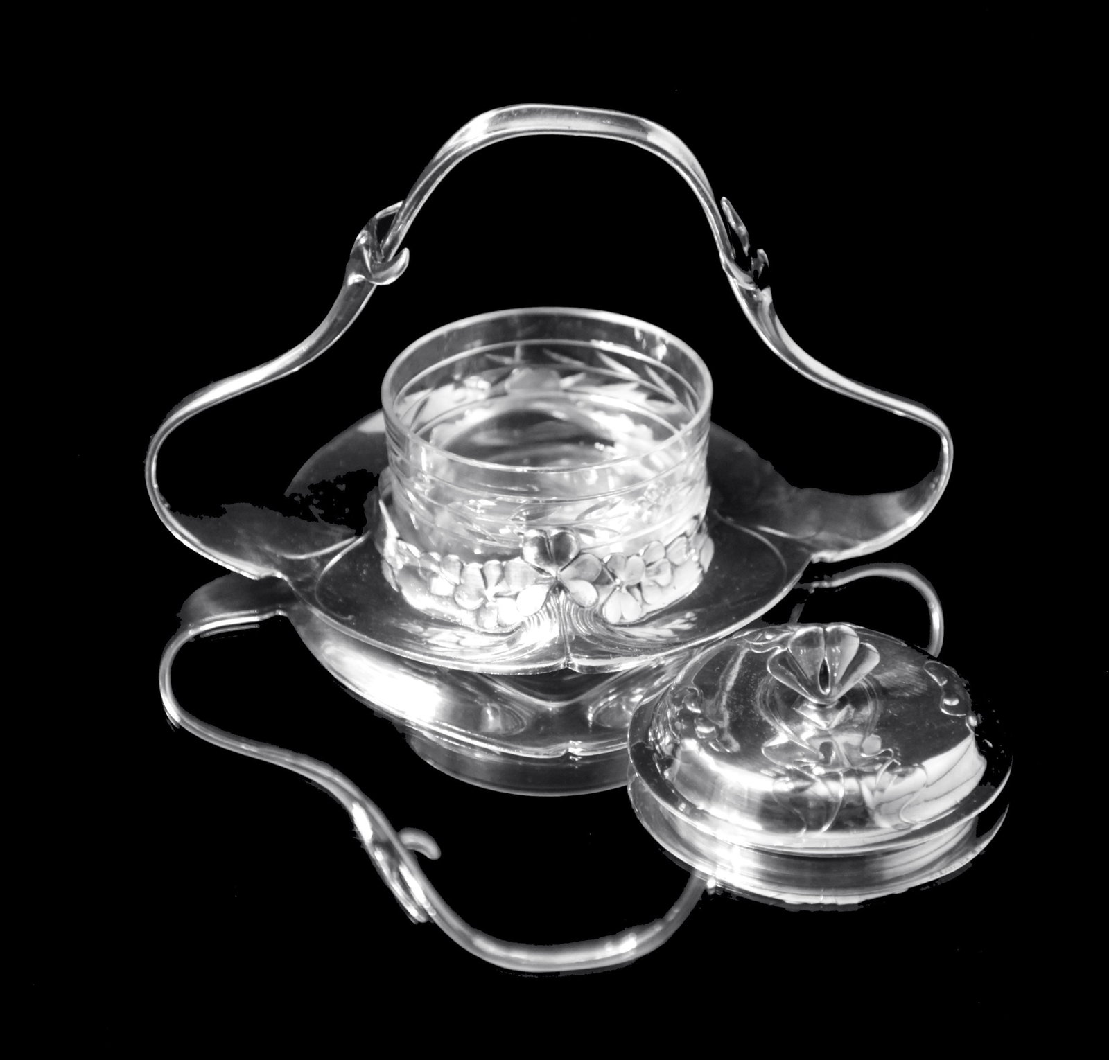 Orfevre Gallia - 7pc. Extremely Rare, Original French Art Nouveau Silver Plate Tea Set Including - 7