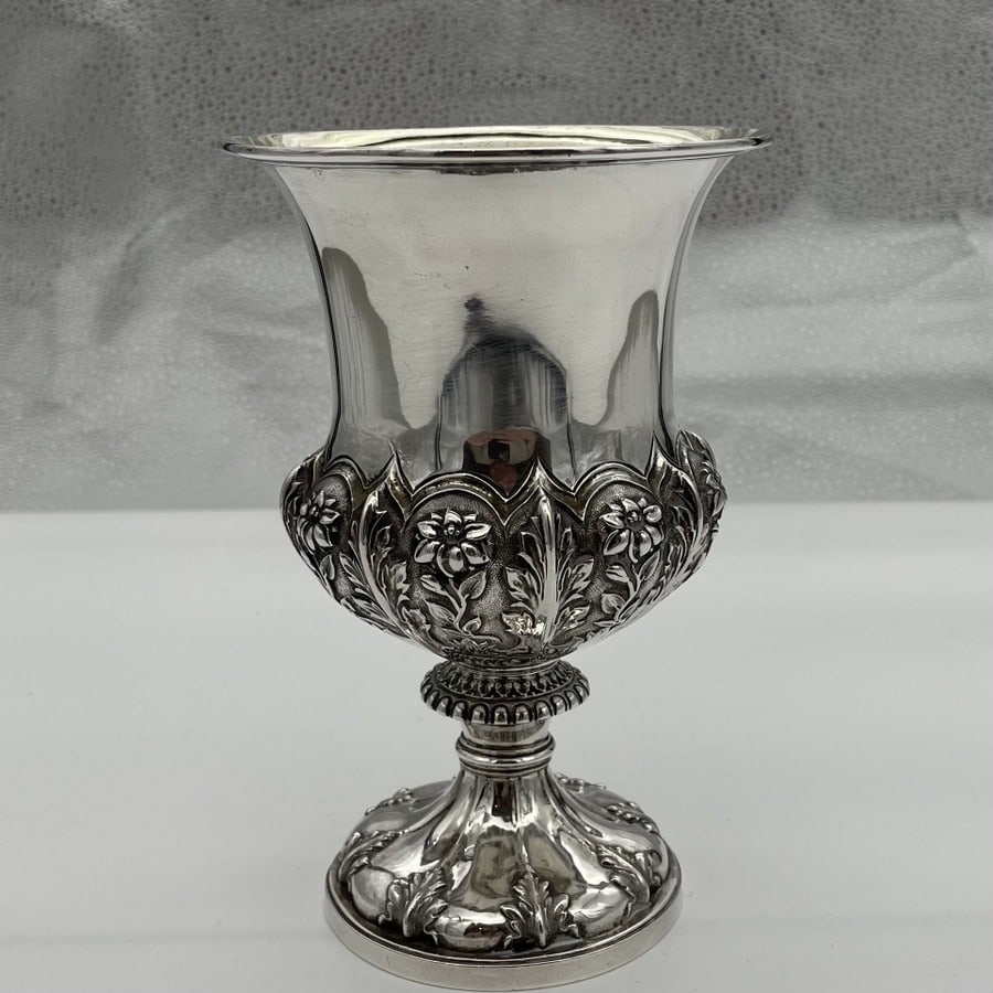 Early 19th Century Antique William IV Sterling Silver Wine Goblet London 1833 Barnard Family - 2