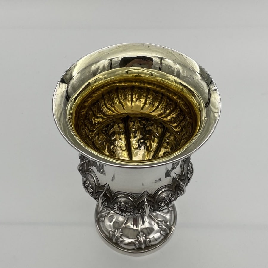 Early 19th Century Antique William IV Sterling Silver Wine Goblet London 1833 Barnard Family - 3