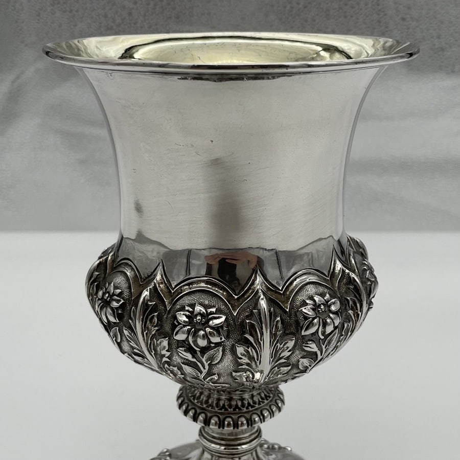 Early 19th Century Antique William IV Sterling Silver Wine Goblet London 1833 Barnard Family - 4