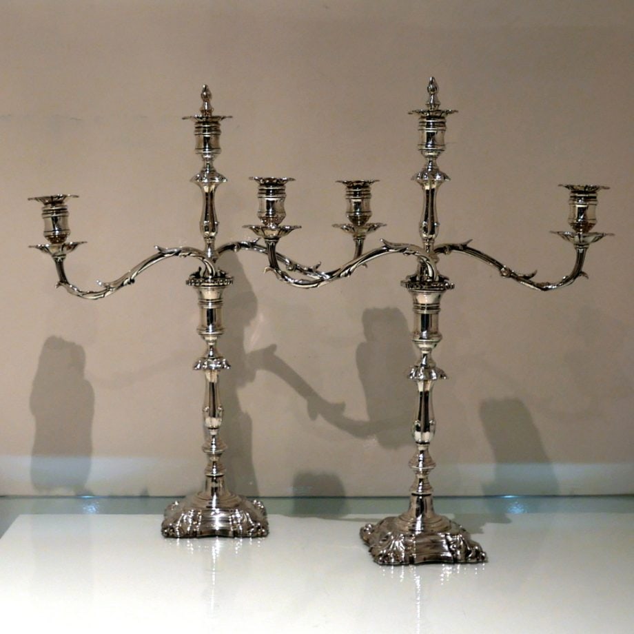 Late 19th Century Antique Victorian Pair Silver Plate Three Light Candelabra Circa 1895 Elkington &: Title:Late 19th Century Antique Victorian Pair Silver Plate Three Light Candelabra Circa 1895 Elkington & Co Description:Description A stunning pair of three light Victorian plate candelabra made by t