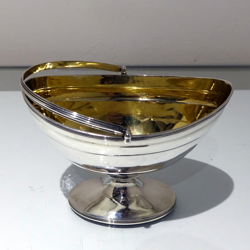 18th Century Antique George III Sterling Silver Sugar Basket London 1797 John Emes - 4
