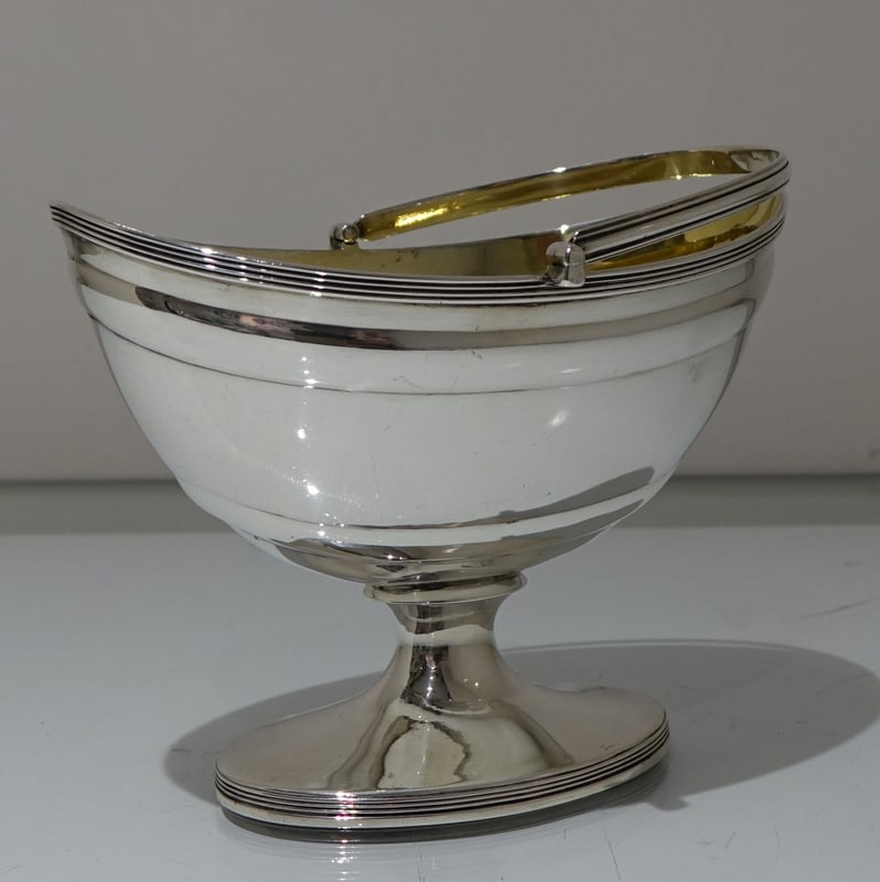 18th Century Antique George III Sterling Silver Sugar Basket London 1797 John Emes - 8